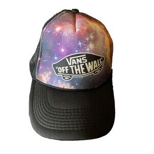 Vans Off the Wall Men's Black Cosmic Hat Cap Trucker Adjustable